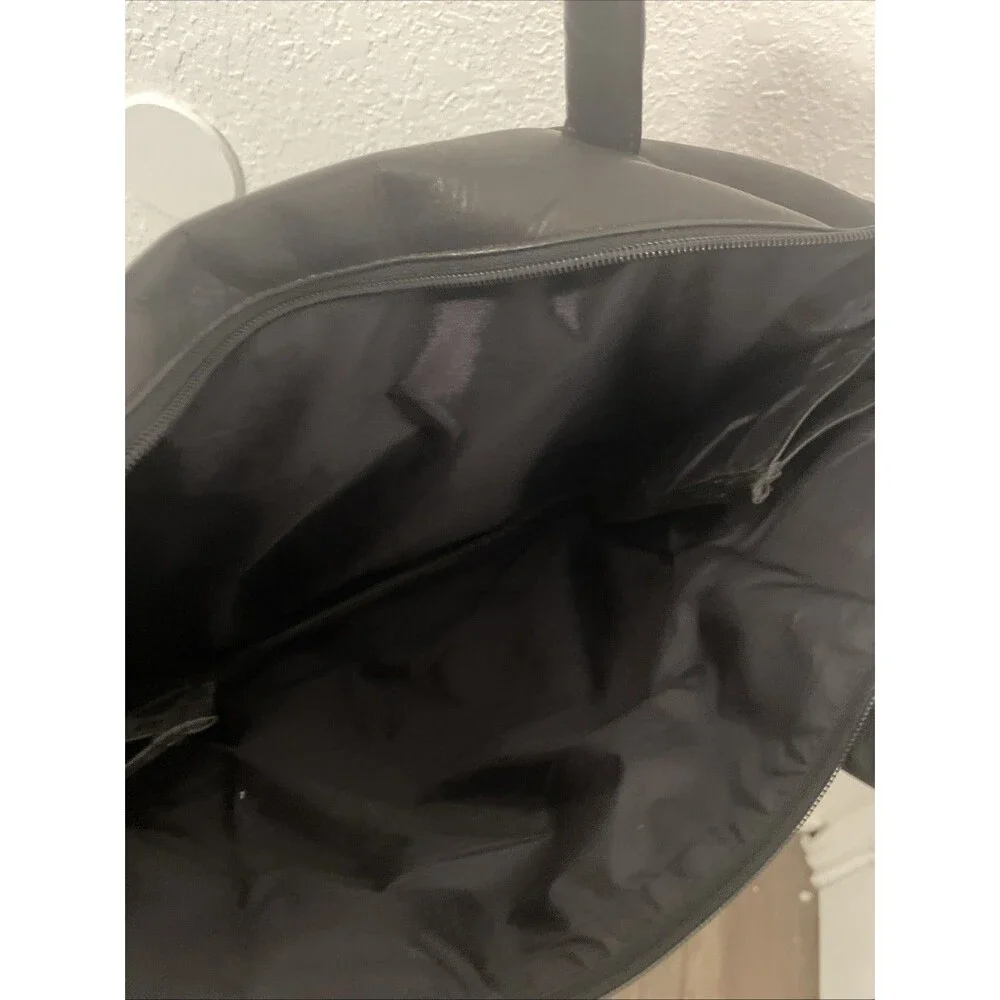 Clava American USA Black Leather Laptop Bag Career Men Bag Preppy Tote